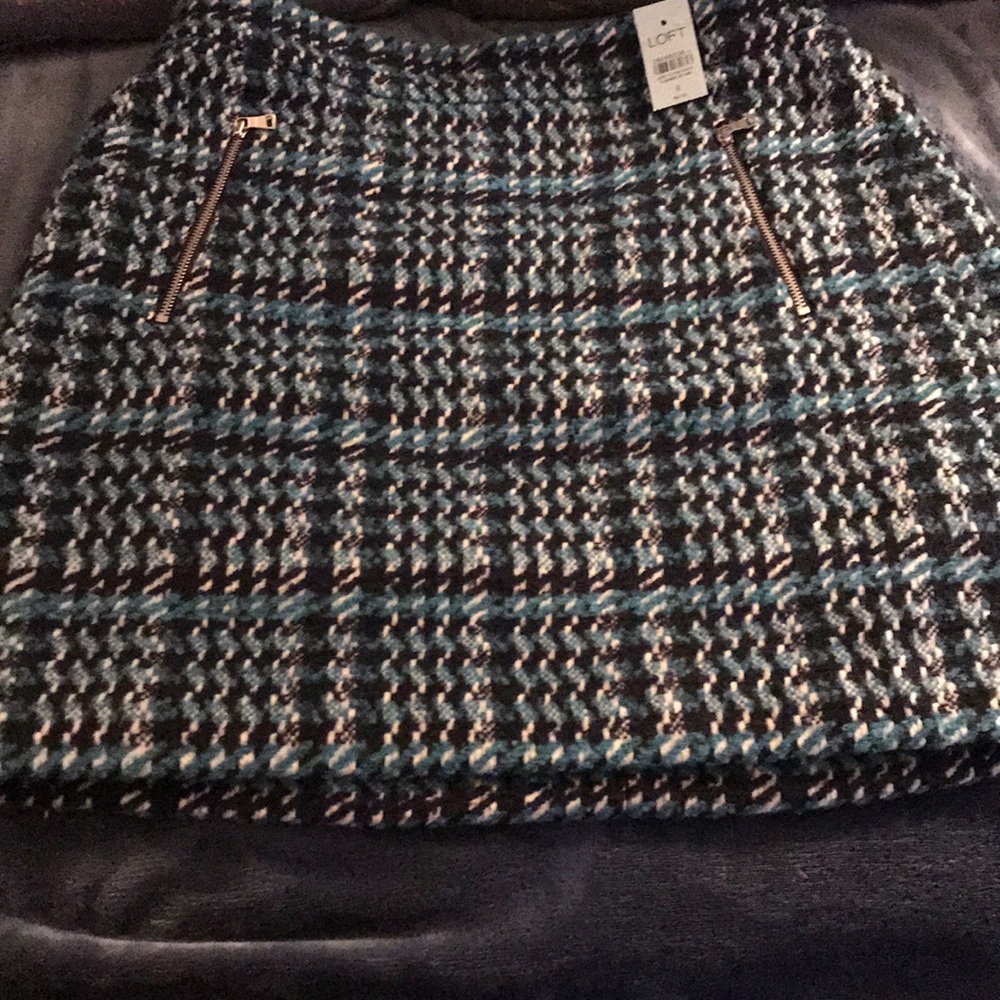 NWT Size 8p Loft Tweed Skirt